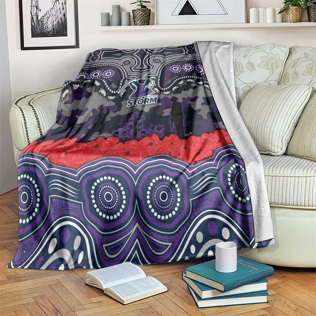 ANZAC Day Melbourne Storm Blanket Military Memorial Aboriginal Indigenous Art