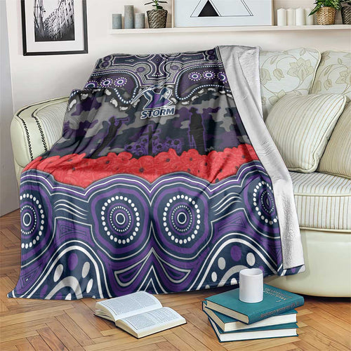 ANZAC Day Melbourne Storm Blanket Military Memorial Aboriginal Indigenous Art