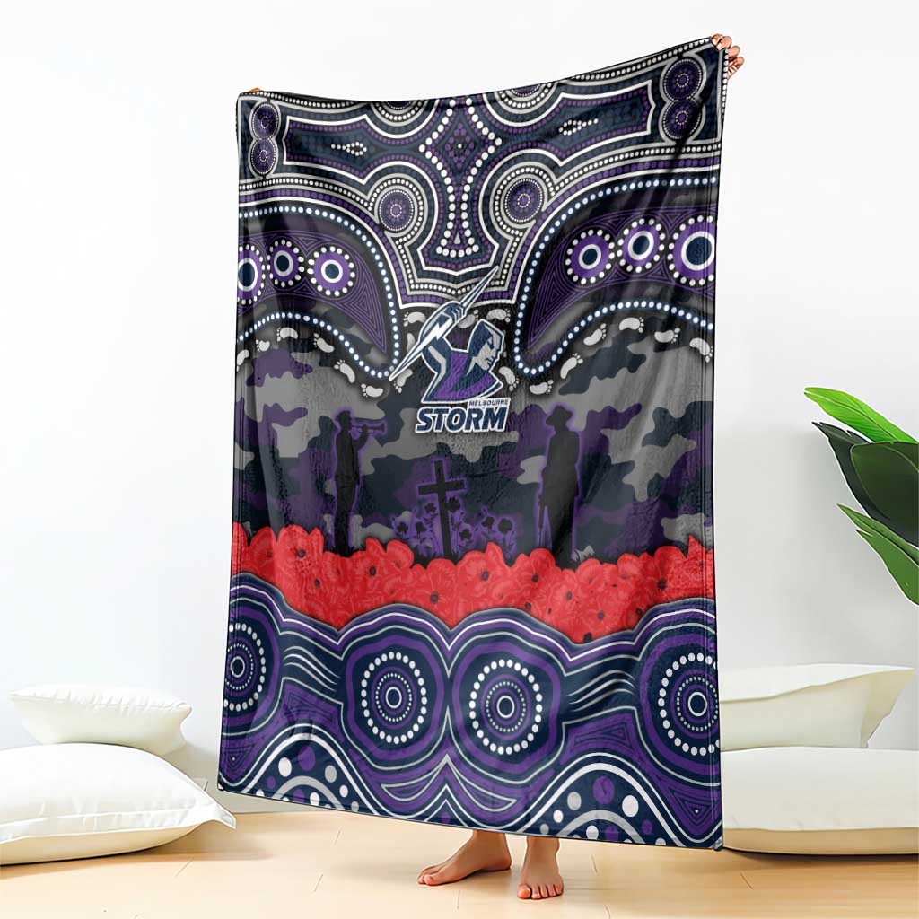 ANZAC Day Melbourne Storm Blanket Military Memorial Aboriginal Indigenous Art