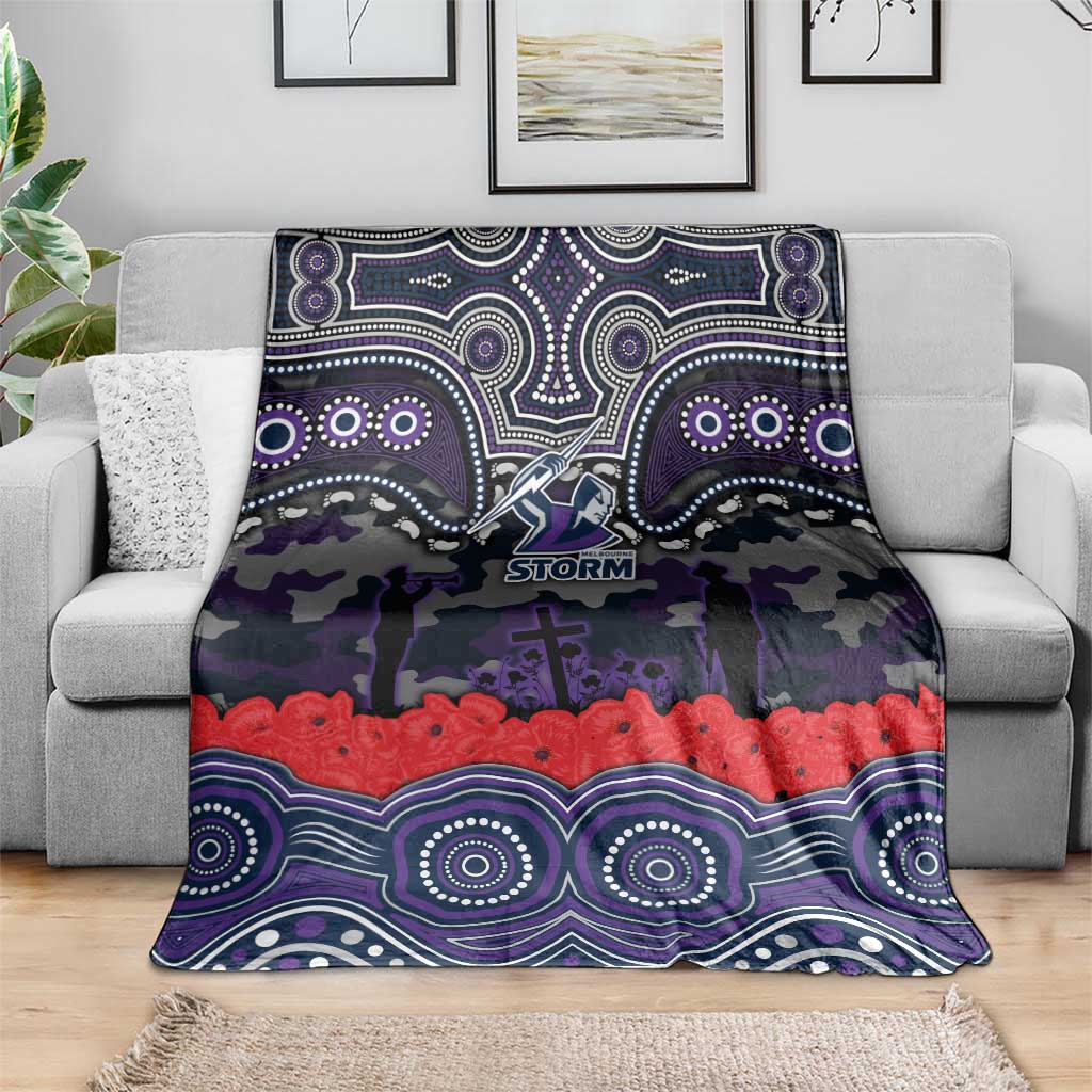 ANZAC Day Melbourne Storm Blanket Military Memorial Aboriginal Indigenous Art