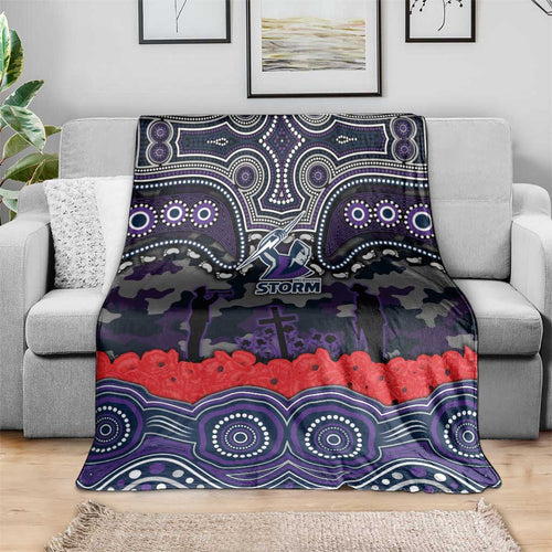 ANZAC Day Melbourne Storm Blanket Military Memorial Aboriginal Indigenous Art