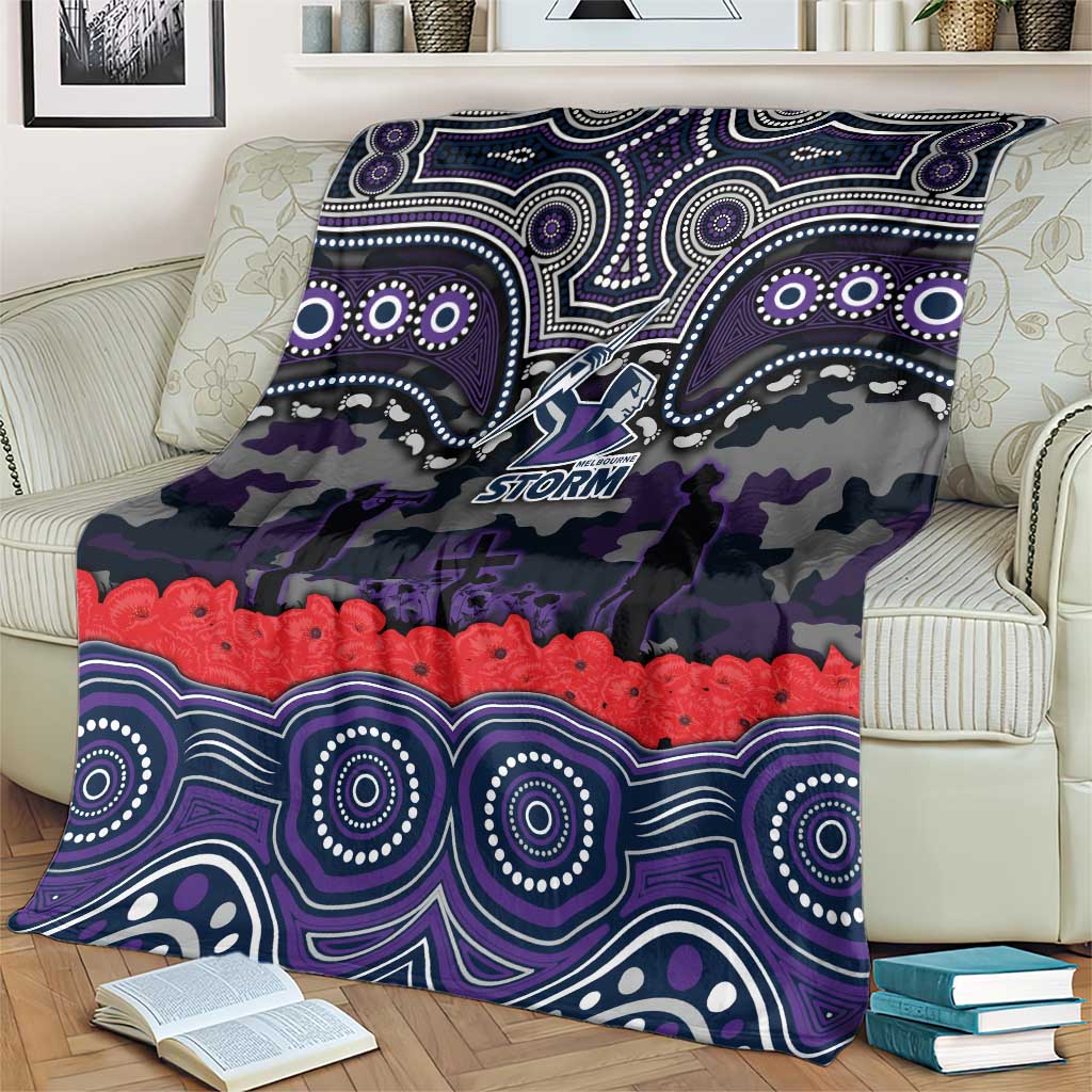 ANZAC Day Melbourne Storm Blanket Military Memorial Aboriginal Indigenous Art