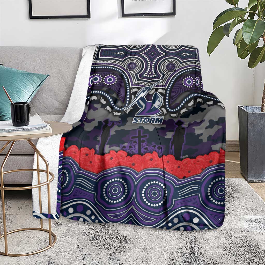 ANZAC Day Melbourne Storm Blanket Military Memorial Aboriginal Indigenous Art
