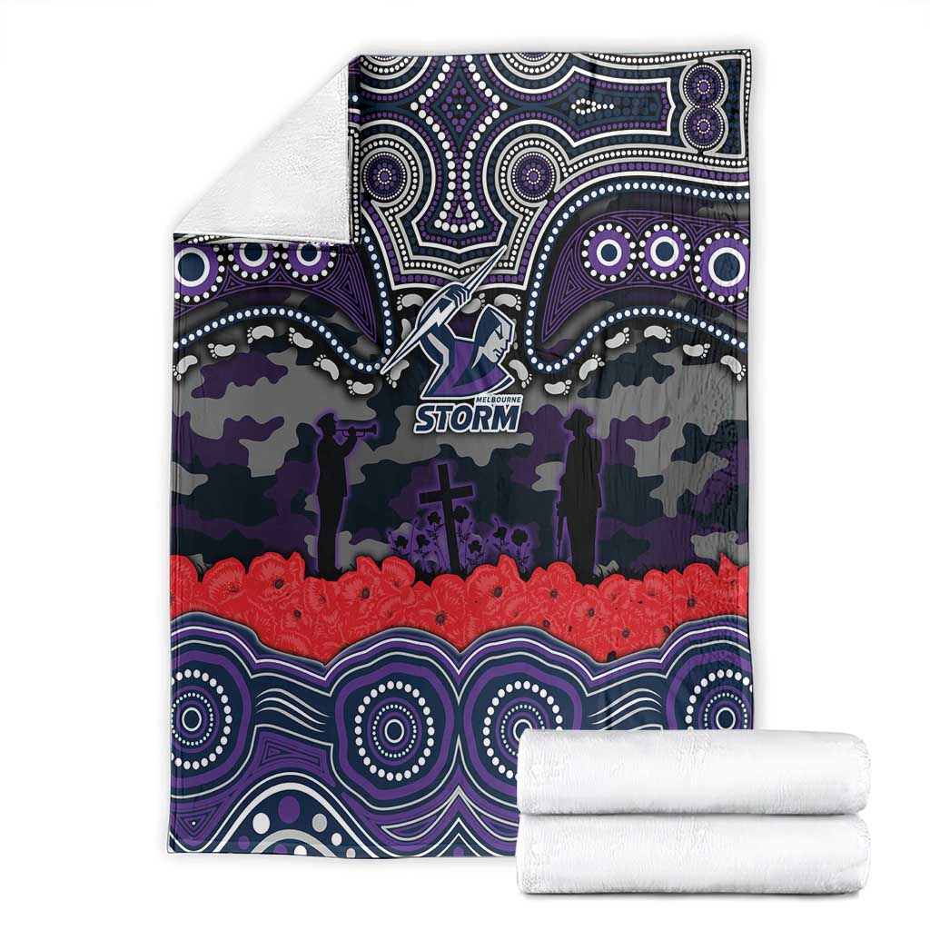 ANZAC Day Melbourne Storm Blanket Military Memorial Aboriginal Indigenous Art