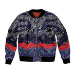 ANZAC Day Melbourne Storm Bomber Jacket Military Memorial Aboriginal Indigenous Art