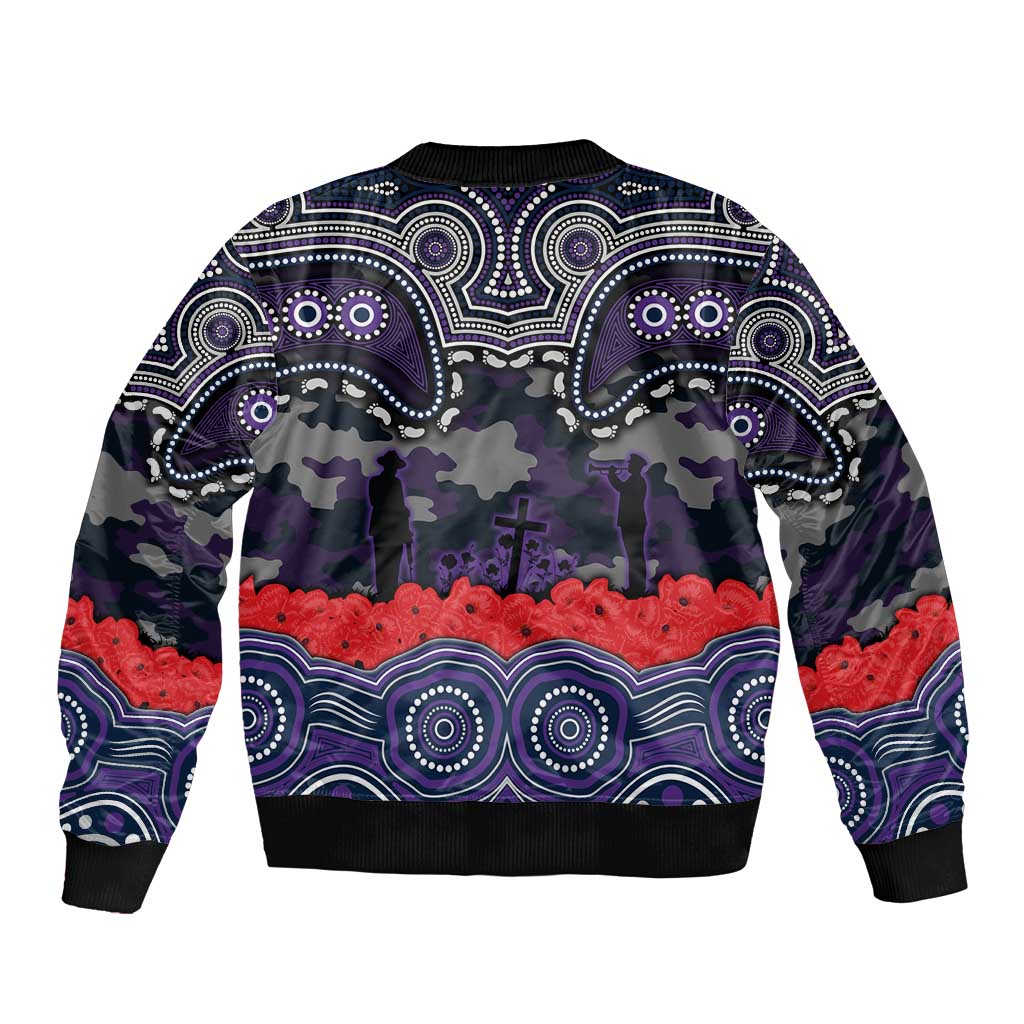 ANZAC Day Melbourne Storm Bomber Jacket Military Memorial Aboriginal Indigenous Art