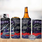 ANZAC Day Melbourne Storm 4 in 1 Can Cooler Tumbler Military Memorial Aboriginal Indigenous Art