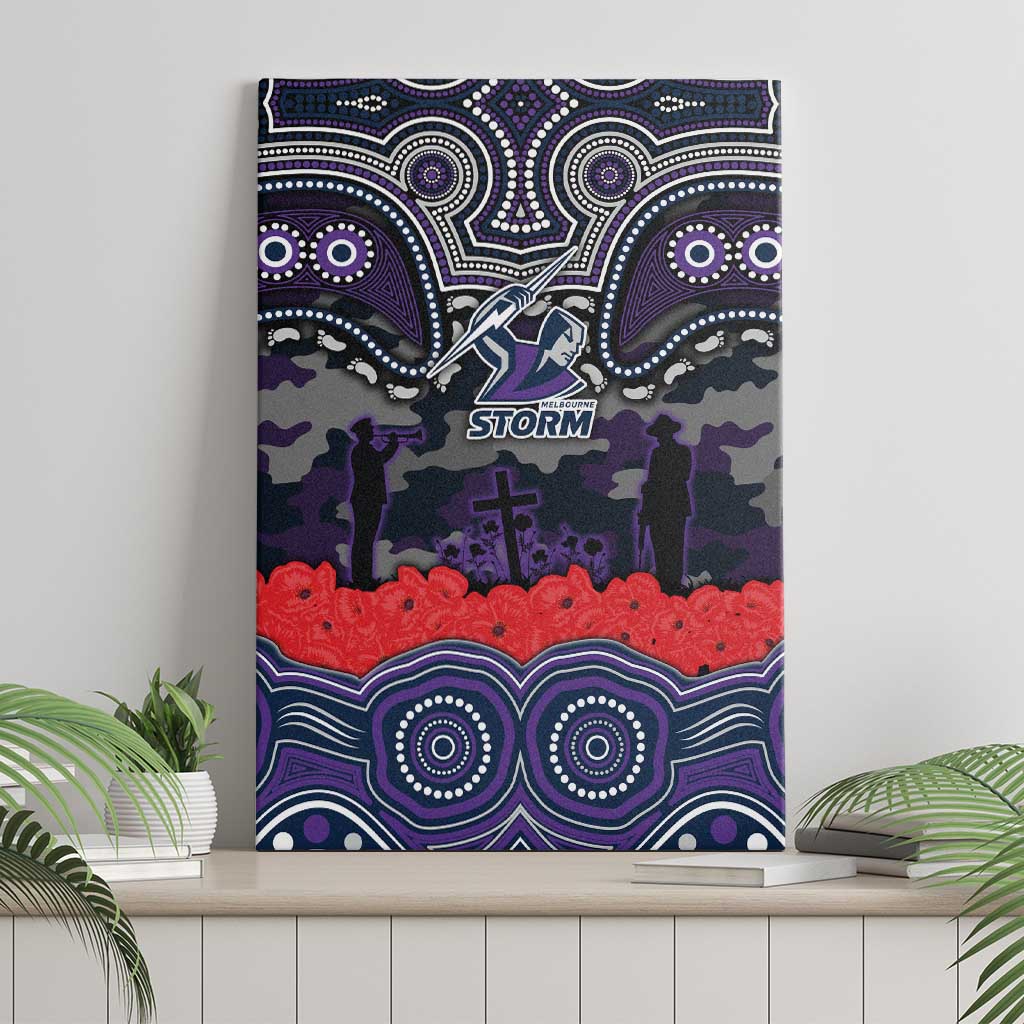 ANZAC Day Melbourne Storm Canvas Wall Art Military Memorial Aboriginal Indigenous Art
