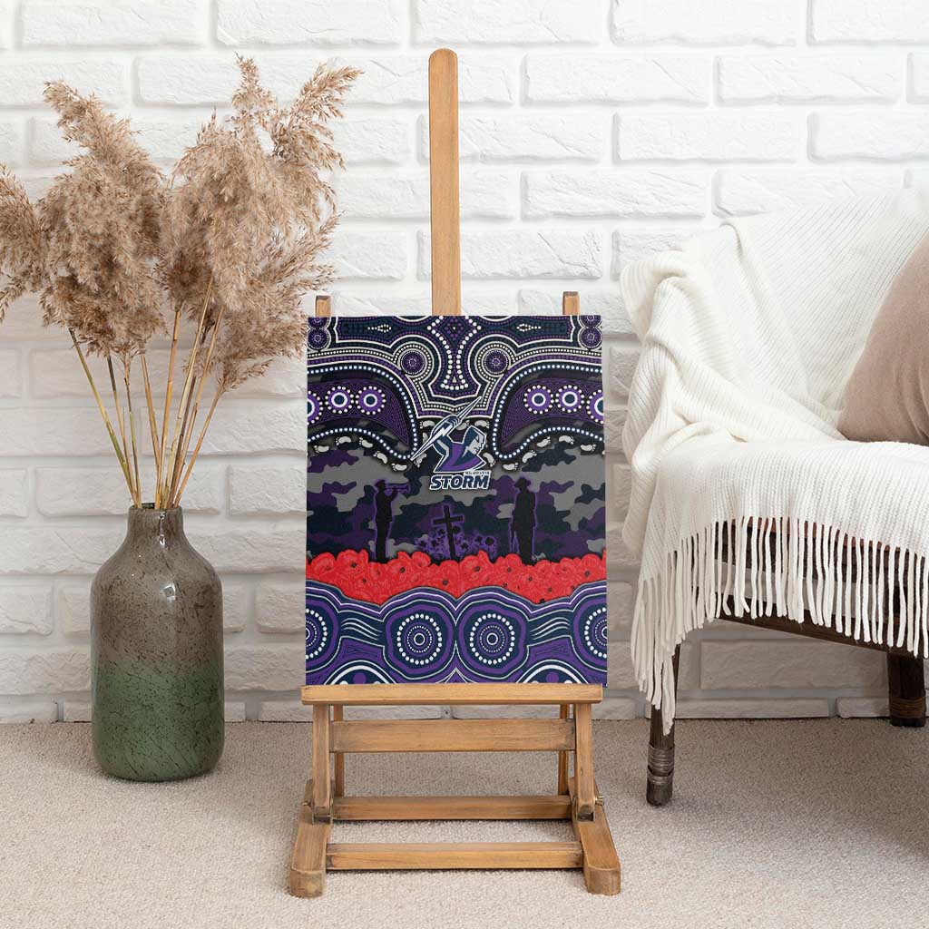 ANZAC Day Melbourne Storm Canvas Wall Art Military Memorial Aboriginal Indigenous Art