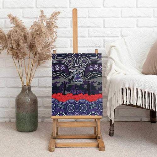 ANZAC Day Melbourne Storm Canvas Wall Art Military Memorial Aboriginal Indigenous Art