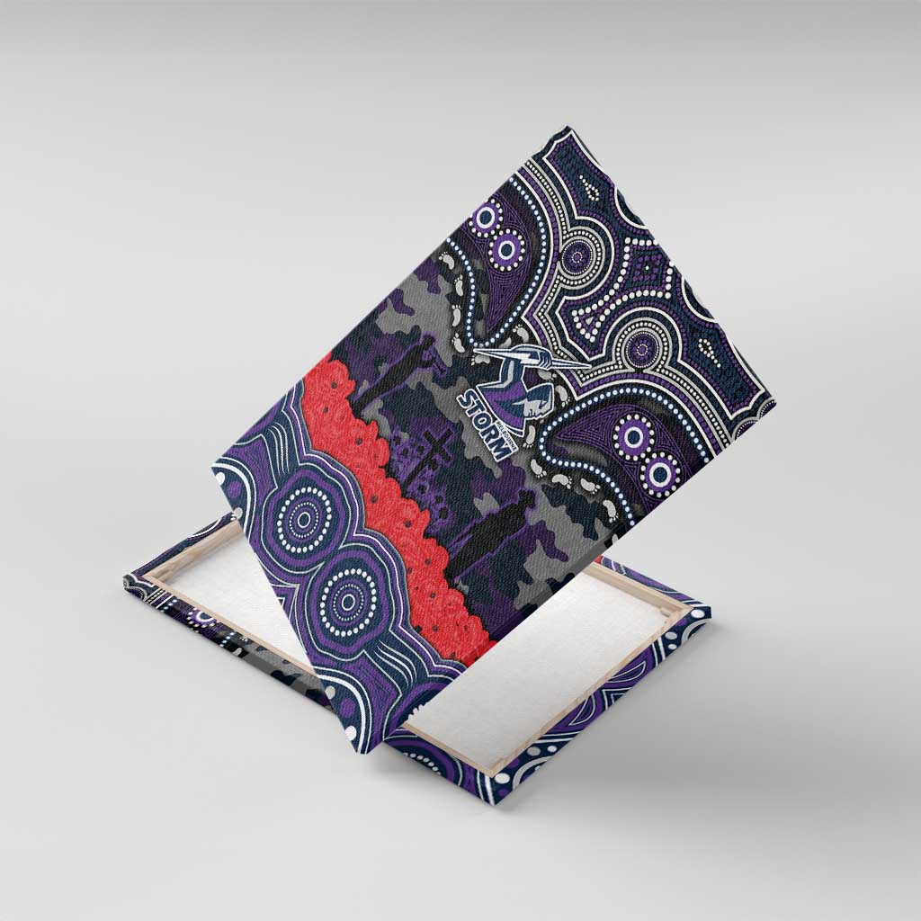 ANZAC Day Melbourne Storm Canvas Wall Art Military Memorial Aboriginal Indigenous Art