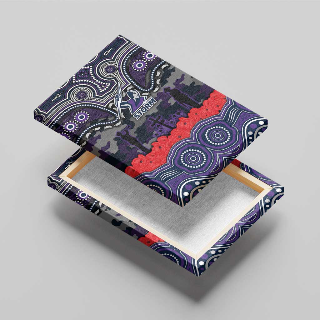 ANZAC Day Melbourne Storm Canvas Wall Art Military Memorial Aboriginal Indigenous Art