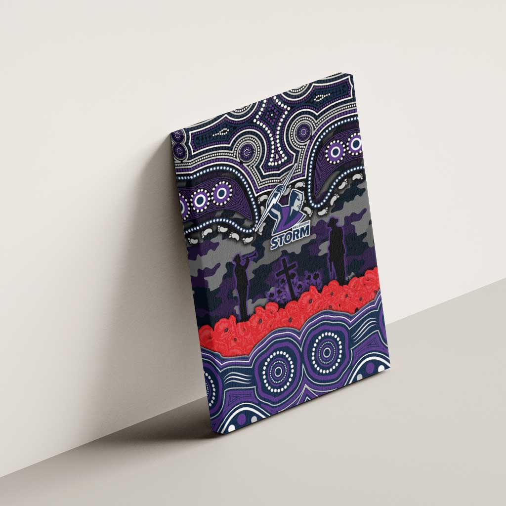 ANZAC Day Melbourne Storm Canvas Wall Art Military Memorial Aboriginal Indigenous Art