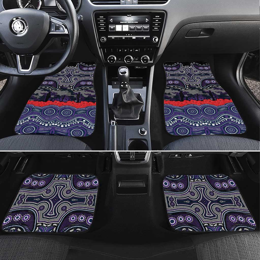 ANZAC Day Melbourne Storm Car Mats Military Memorial Aboriginal Indigenous Art