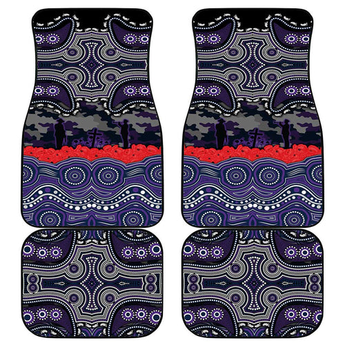 ANZAC Day Melbourne Storm Car Mats Military Memorial Aboriginal Indigenous Art