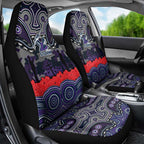 ANZAC Day Melbourne Storm Car Seat Cover Military Memorial Aboriginal Indigenous Art