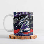 ANZAC Day Melbourne Storm Ceramic Mug Military Memorial Aboriginal Indigenous Art