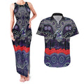 ANZAC Day Melbourne Storm Couples Matching Tank Maxi Dress and Hawaiian Shirt Military Memorial Aboriginal Indigenous Art