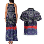 ANZAC Day Melbourne Storm Couples Matching Tank Maxi Dress and Hawaiian Shirt Military Memorial Aboriginal Indigenous Art