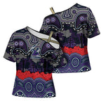 ANZAC Day Melbourne Storm Cross Shoulder Shirt Military Memorial Aboriginal Indigenous Art