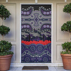ANZAC Day Melbourne Storm Door Cover Military Memorial Aboriginal Indigenous Art