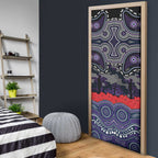 ANZAC Day Melbourne Storm Door Cover Military Memorial Aboriginal Indigenous Art