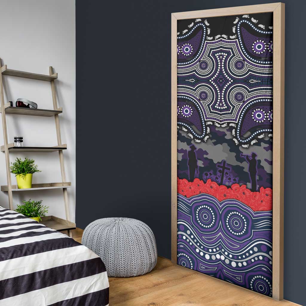 ANZAC Day Melbourne Storm Door Cover Military Memorial Aboriginal Indigenous Art