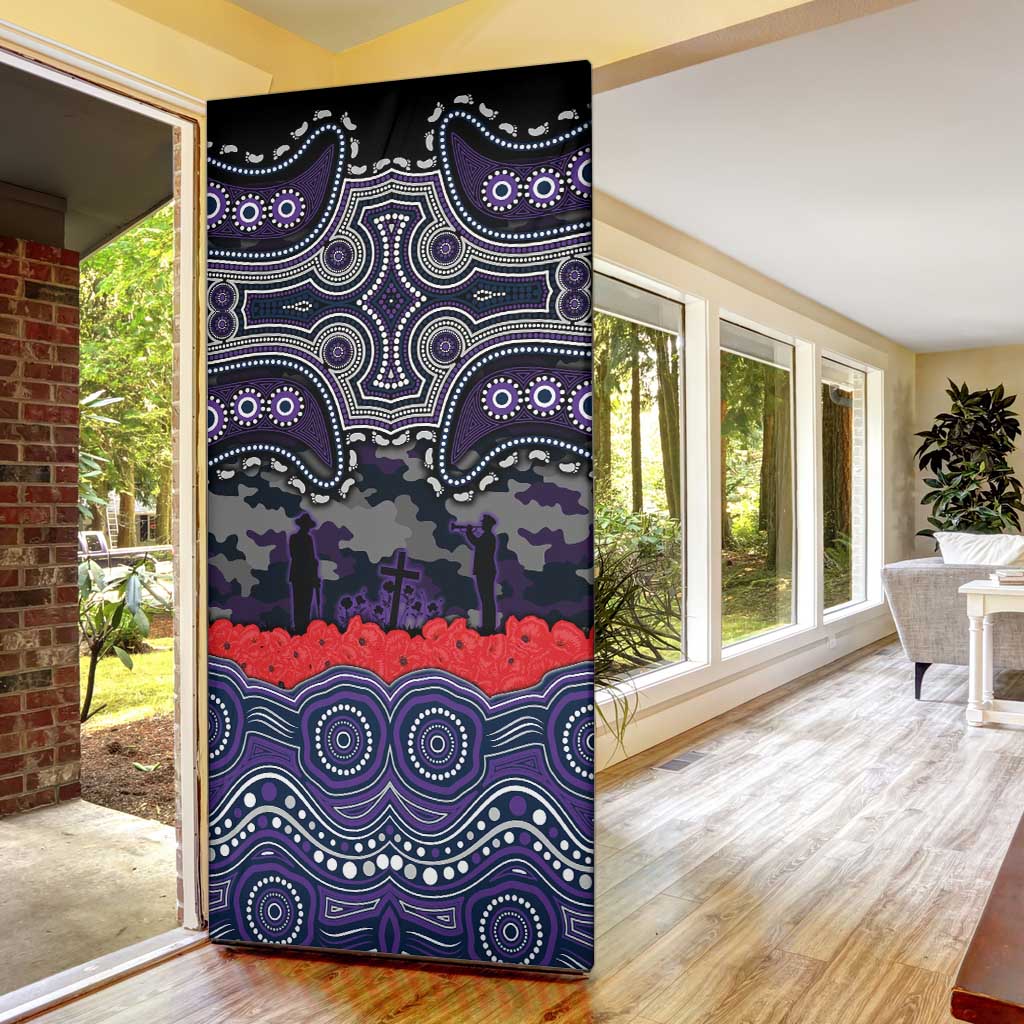 ANZAC Day Melbourne Storm Door Cover Military Memorial Aboriginal Indigenous Art