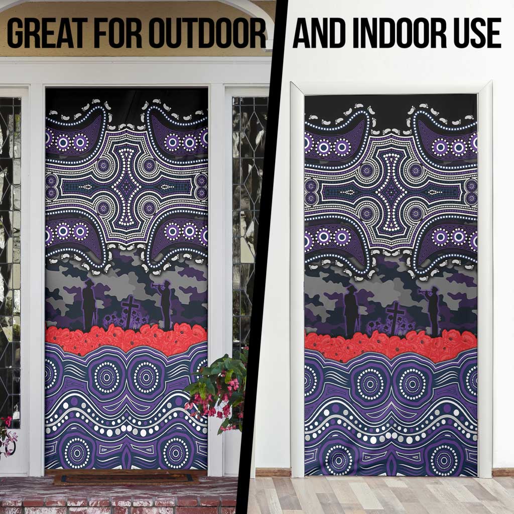 ANZAC Day Melbourne Storm Door Cover Military Memorial Aboriginal Indigenous Art