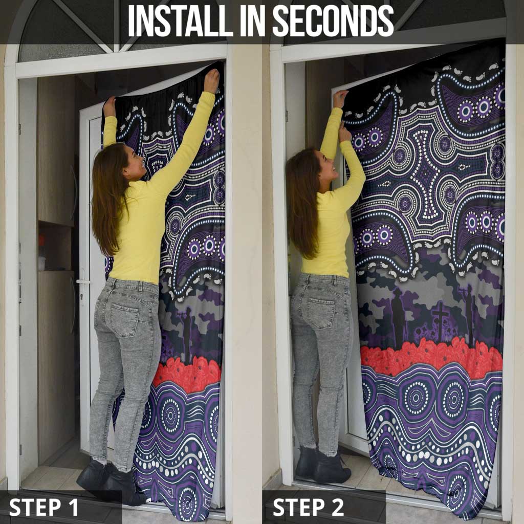 ANZAC Day Melbourne Storm Door Cover Military Memorial Aboriginal Indigenous Art