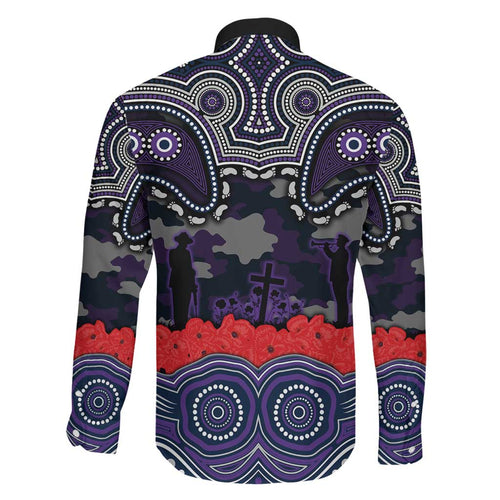ANZAC Day Melbourne Storm Family Matching Mermaid Dress and Hawaiian Shirt Military Memorial Aboriginal Indigenous Art