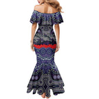 ANZAC Day Melbourne Storm Family Matching Mermaid Dress and Hawaiian Shirt Military Memorial Aboriginal Indigenous Art