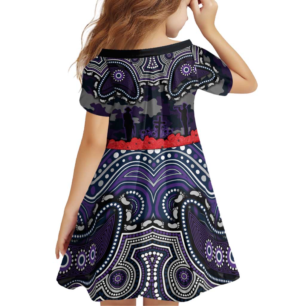 ANZAC Day Melbourne Storm Family Matching Off The Shoulder Long Sleeve Dress and Hawaiian Shirt Military Memorial Aboriginal Indigenous Art
