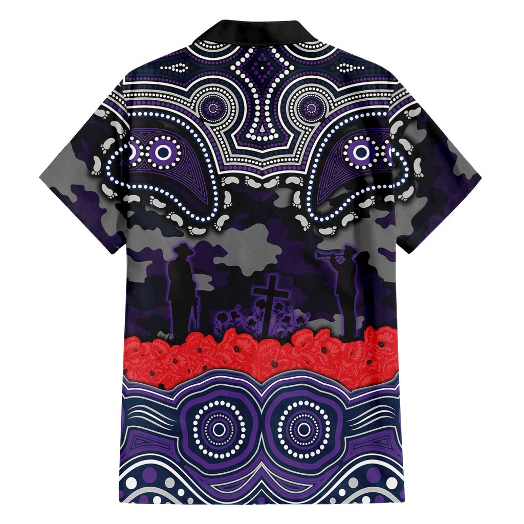 ANZAC Day Melbourne Storm Family Matching Puletasi and Hawaiian Shirt Military Memorial Aboriginal Indigenous Art
