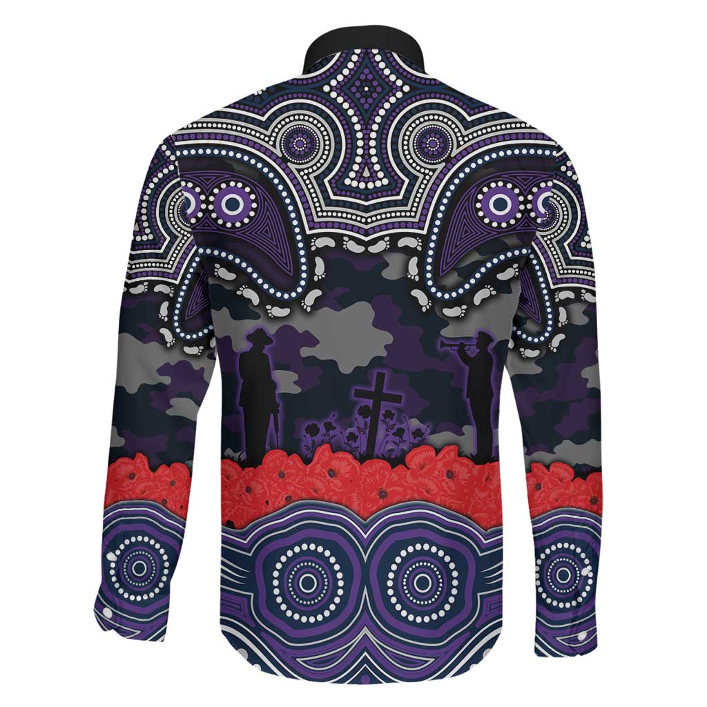 ANZAC Day Melbourne Storm Family Matching Puletasi and Hawaiian Shirt Military Memorial Aboriginal Indigenous Art