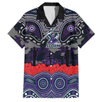 ANZAC Day Melbourne Storm Family Matching Tank Maxi Dress and Hawaiian Shirt Military Memorial Aboriginal Indigenous Art