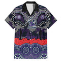 ANZAC Day Melbourne Storm Hawaiian Shirt Military Memorial Aboriginal Indigenous Art