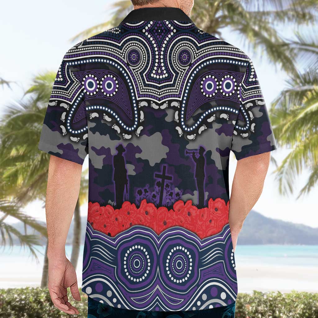 ANZAC Day Melbourne Storm Hawaiian Shirt Military Memorial Aboriginal Indigenous Art