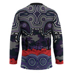 ANZAC Day Melbourne Storm Hockey Jersey Military Memorial Aboriginal Indigenous Art