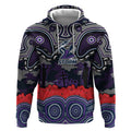 ANZAC Day Melbourne Storm Hoodie Military Memorial Aboriginal Indigenous Art