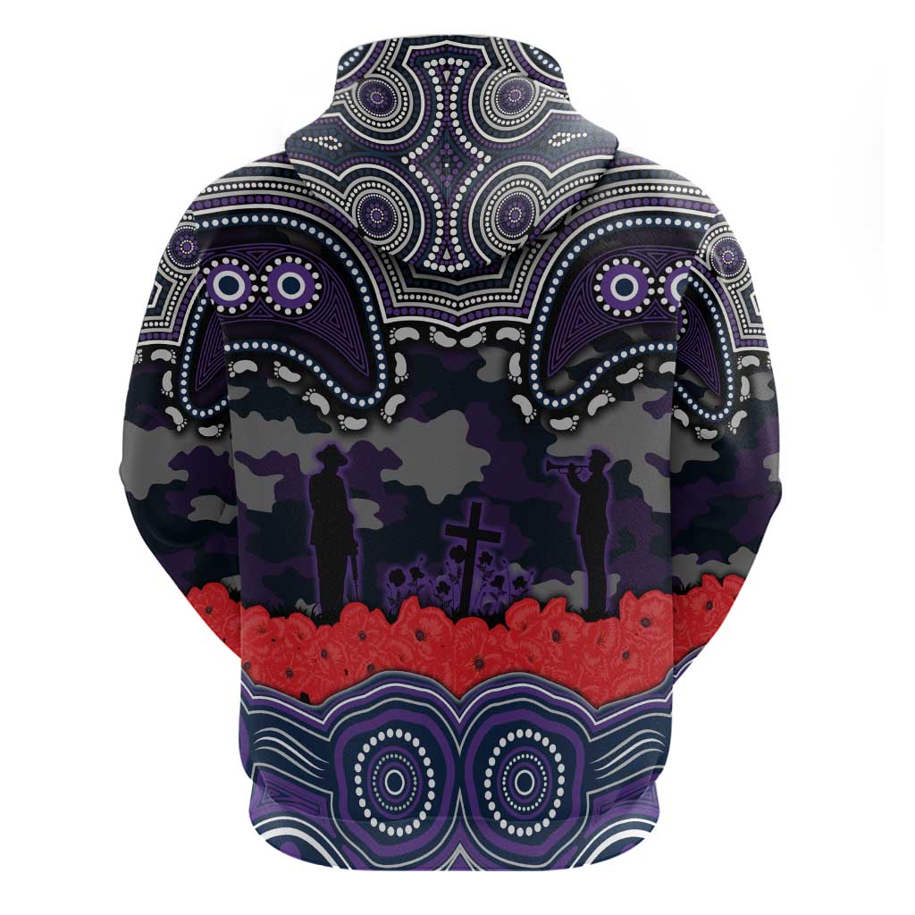 ANZAC Day Melbourne Storm Hoodie Military Memorial Aboriginal Indigenous Art
