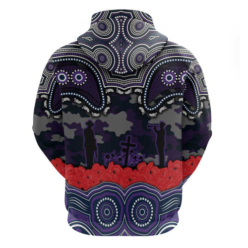 ANZAC Day Melbourne Storm Hoodie Military Memorial Aboriginal Indigenous Art