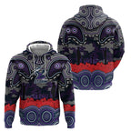 ANZAC Day Melbourne Storm Hoodie Military Memorial Aboriginal Indigenous Art