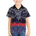 ANZAC Day Melbourne Storm Kid Hawaiian Shirt Military Memorial Aboriginal Indigenous Art