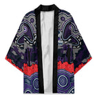 ANZAC Day Melbourne Storm Kimono Military Memorial Aboriginal Indigenous Art