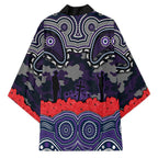 ANZAC Day Melbourne Storm Kimono Military Memorial Aboriginal Indigenous Art