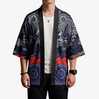 ANZAC Day Melbourne Storm Kimono Military Memorial Aboriginal Indigenous Art