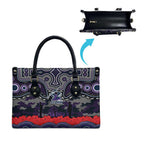 ANZAC Day Melbourne Storm Leather Bag Military Memorial Aboriginal Indigenous Art