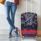 ANZAC Day Melbourne Storm Luggage Cover Military Memorial Aboriginal Indigenous Art
