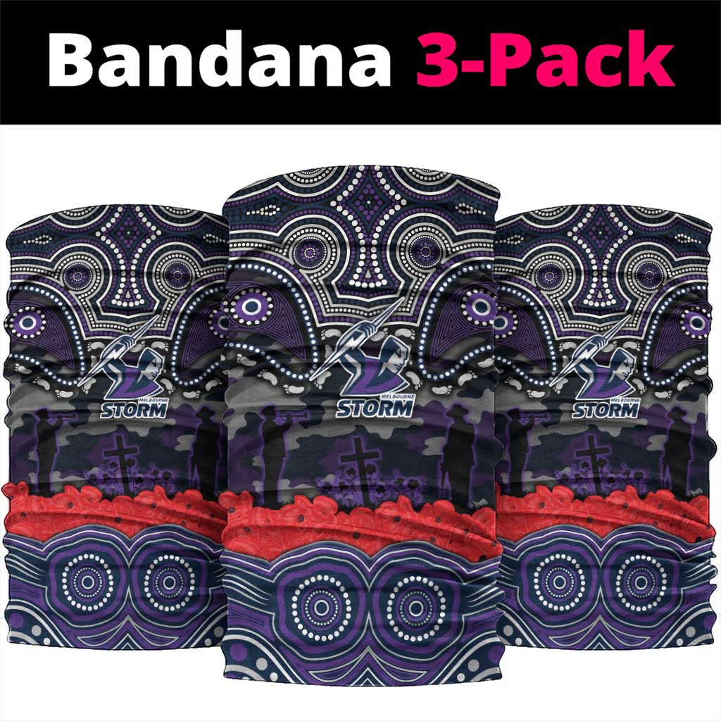 ANZAC Day Melbourne Storm Neck Gaiter Military Memorial Aboriginal Indigenous Art